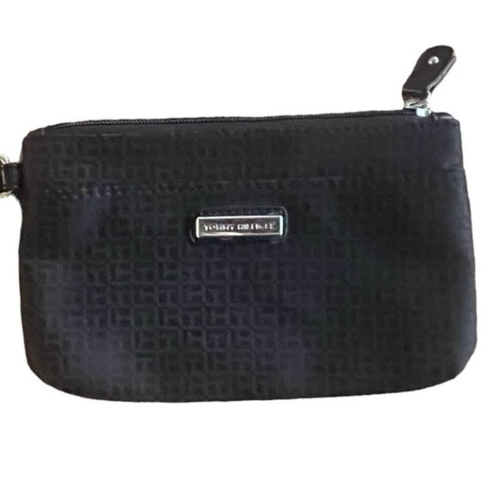 Tommy Hilfiger Wristlet Front Pocket Inner Zip Pocket Black Size Small